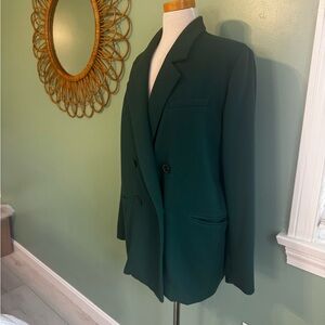 Mare Mare Dark Green Double-Breasted Blazer